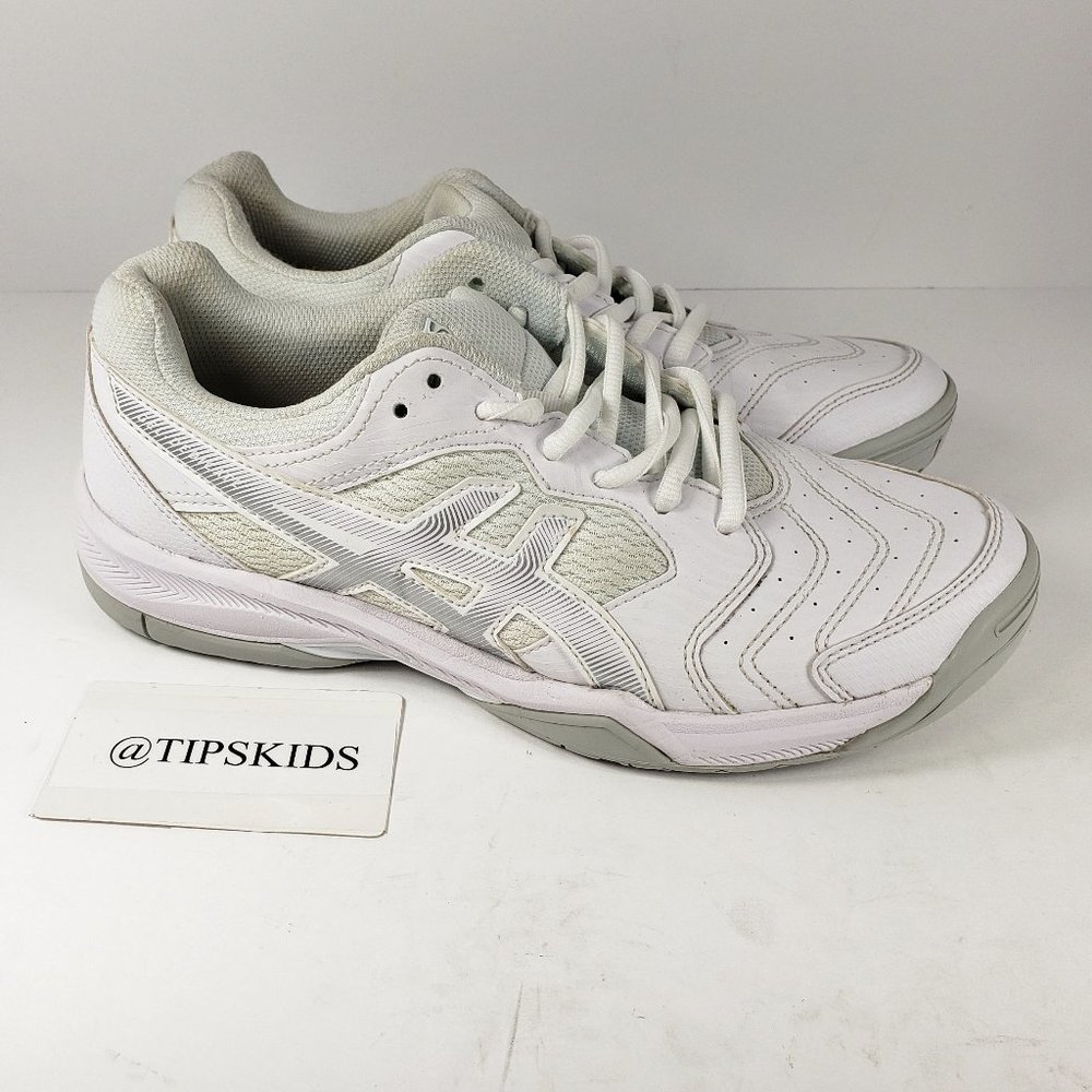 Asics Gel Dedicate 6 White Silver Tennis Sneakers Size 8.5